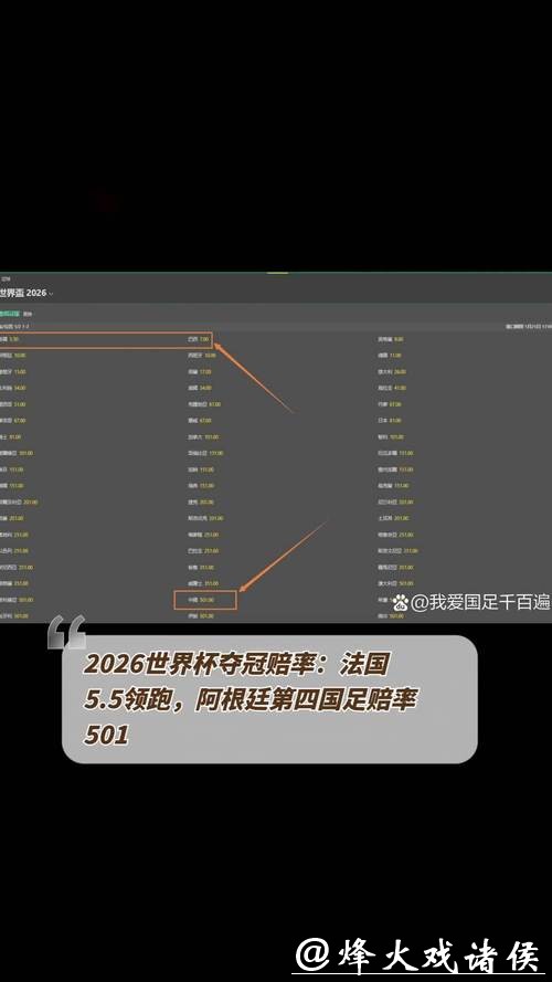 选择2026世界杯下注赔率高的选项 选择2026世界杯下注赔率高的选项